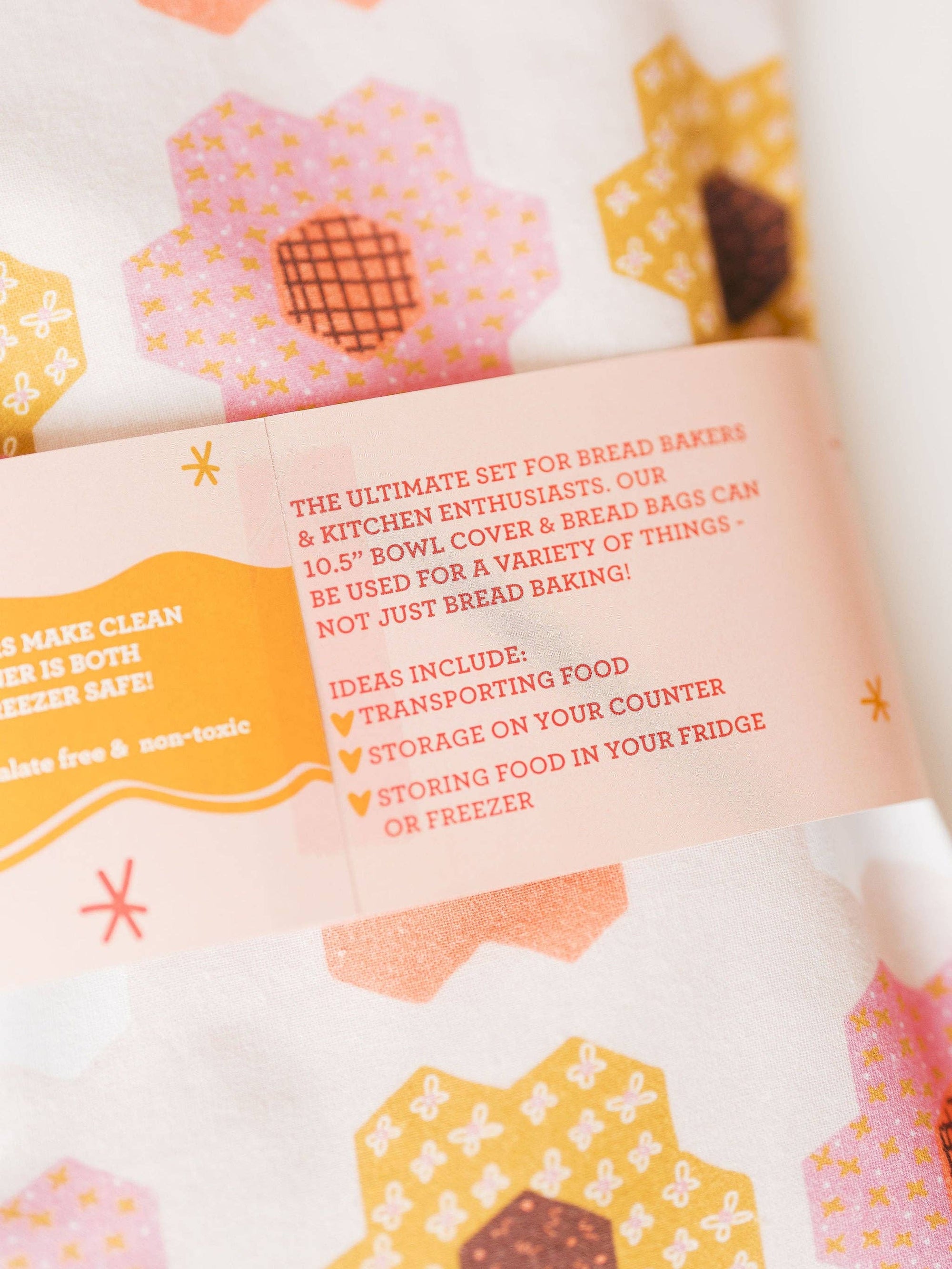 Flower Garden Bread Baker Set | Bread Bag & Bowl Cover