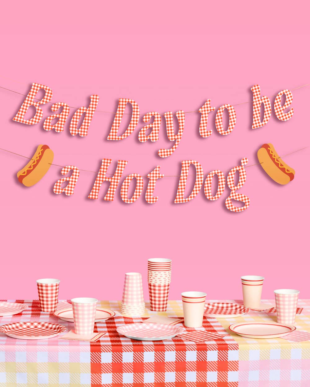 Bad Day to Be a Hot Dog Banner | hot dog, bbq, summer