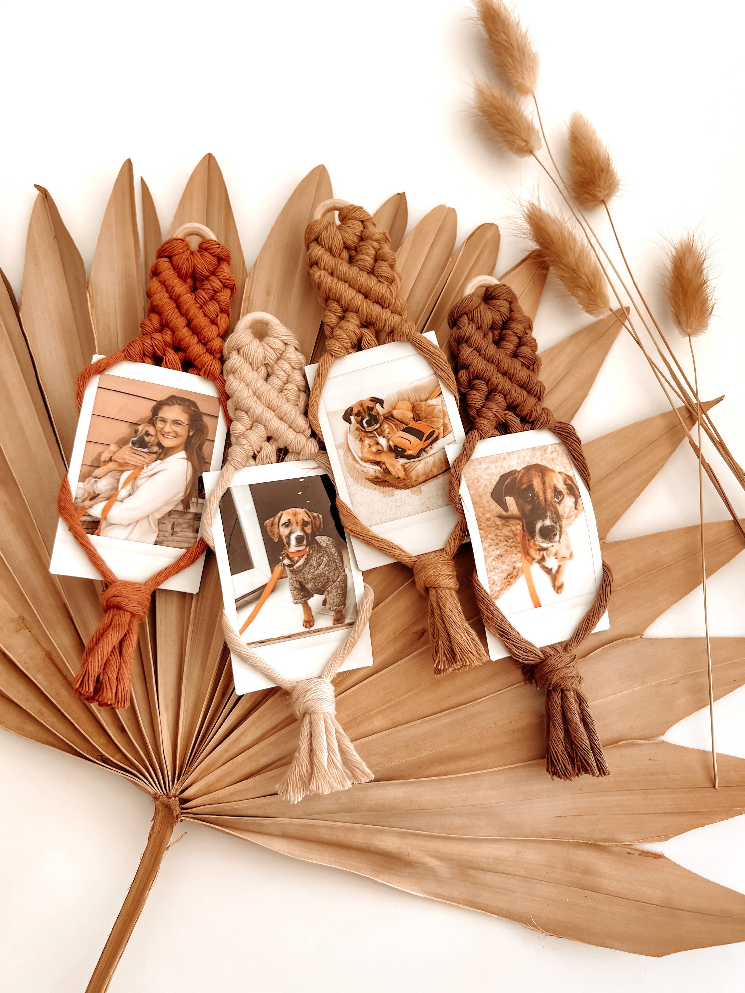 Macrame Polaroid Holder | Picture Hanging Magnet for Fridge