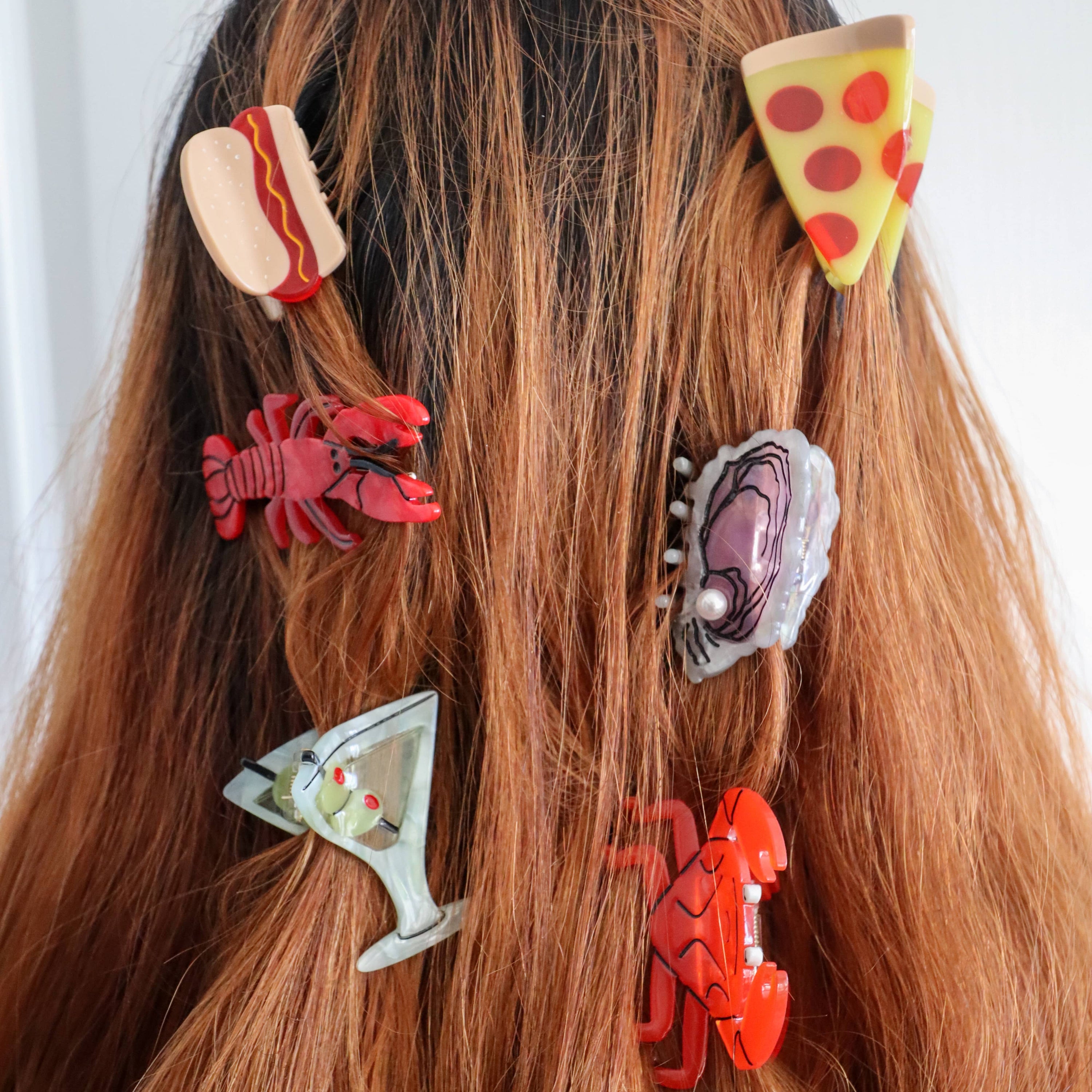 Mini Pizza Hair Claw Clip