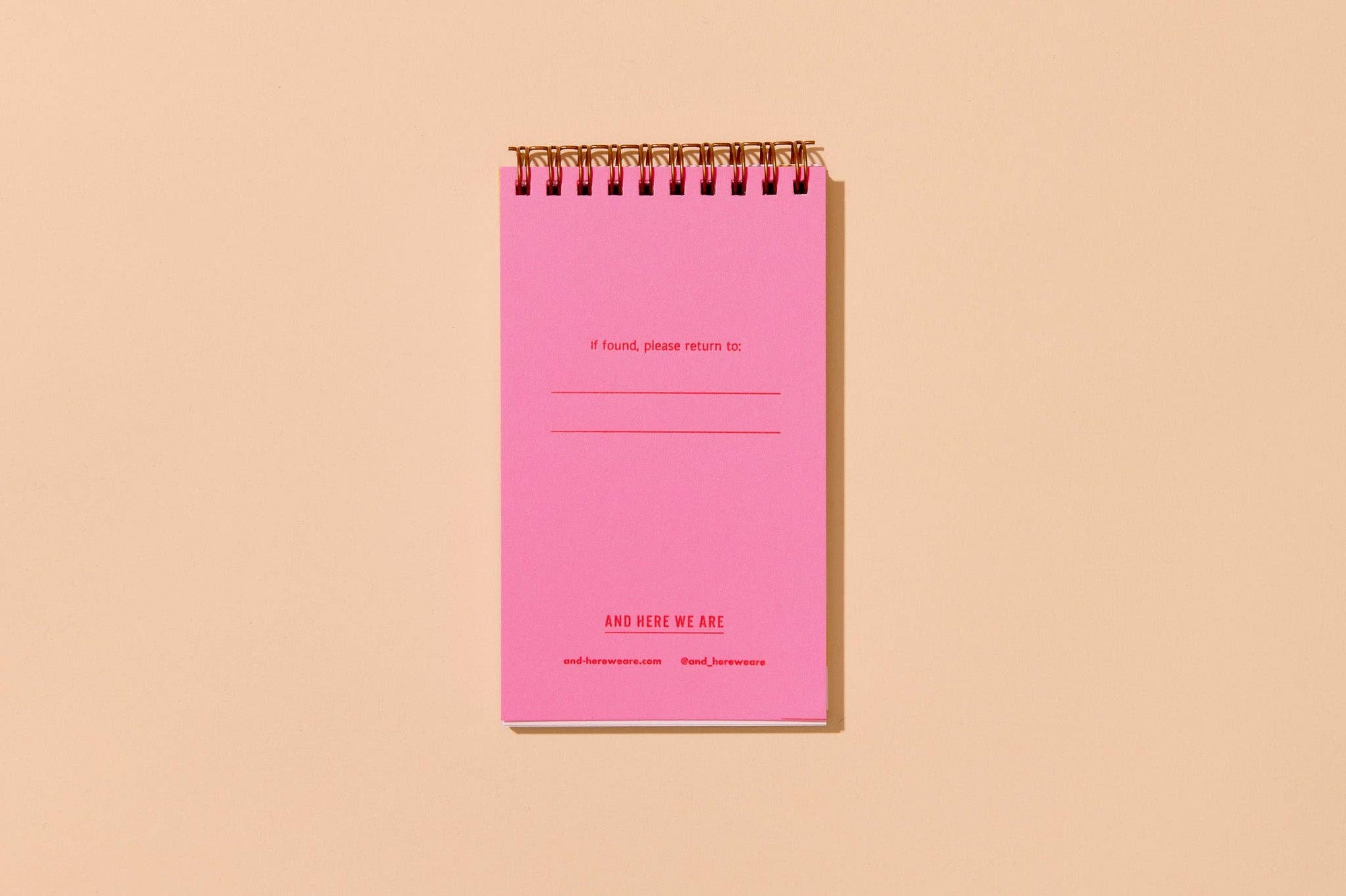Letterpress Small Spiral Notebook—Goldfish Cracker (Cute Kid