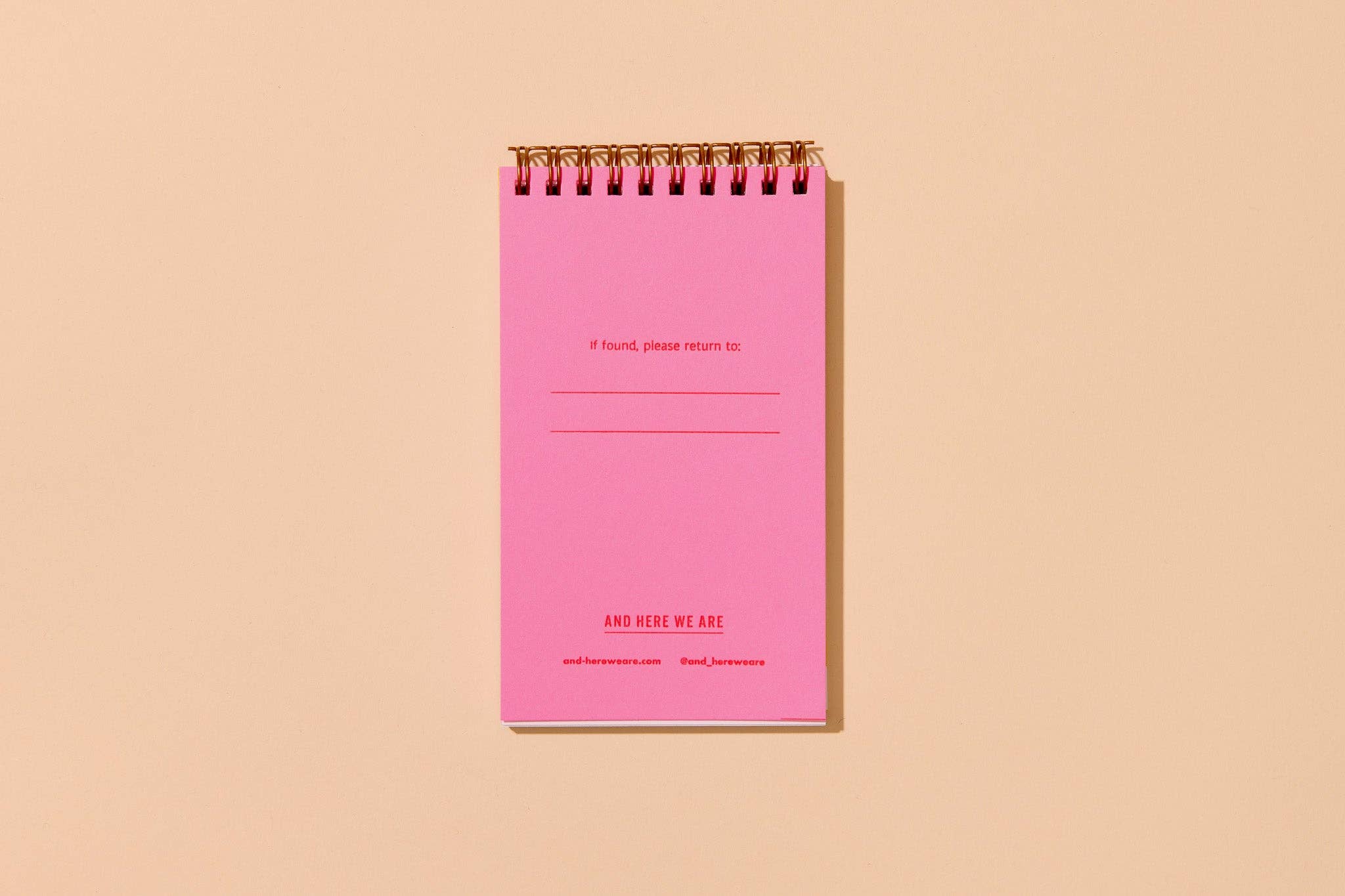 Letterpress Small Spiral Notebook—Goldfish Cracker (Cute Kid