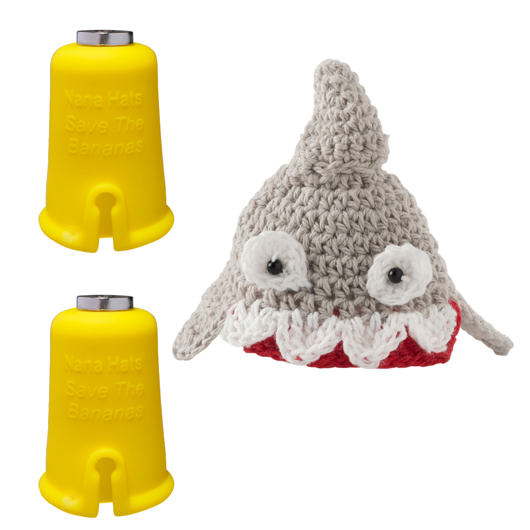 Shark Nana Hat | Includes 2 Stretchy Silicone Caps with Magnets