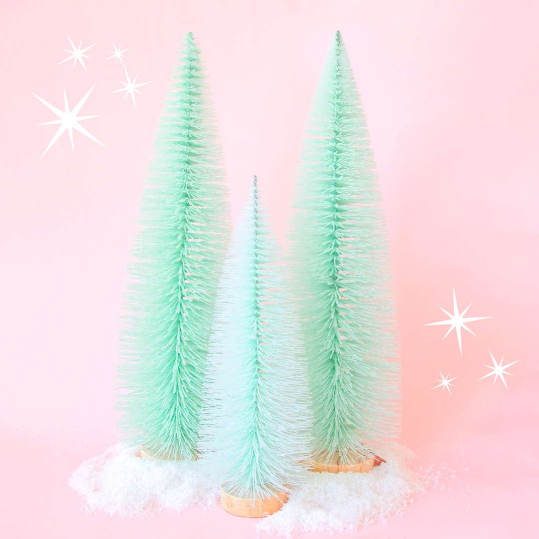 Bottle Brush Tree | Mint | Sparkle Christmas Tree