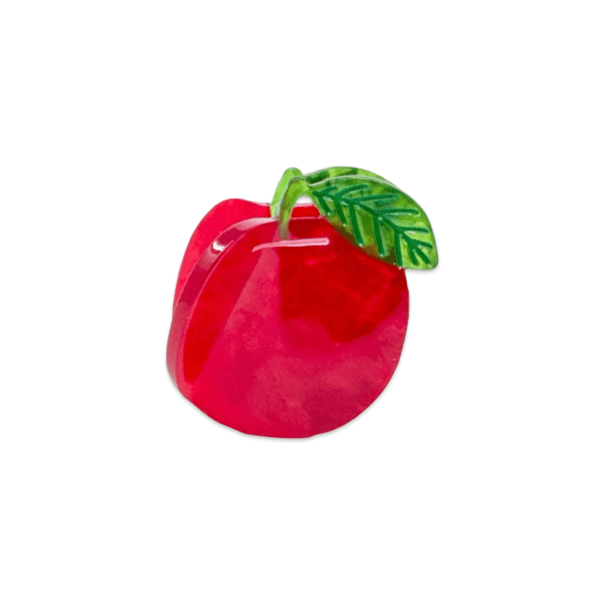 Mini Red Apple Hair Claw Clip