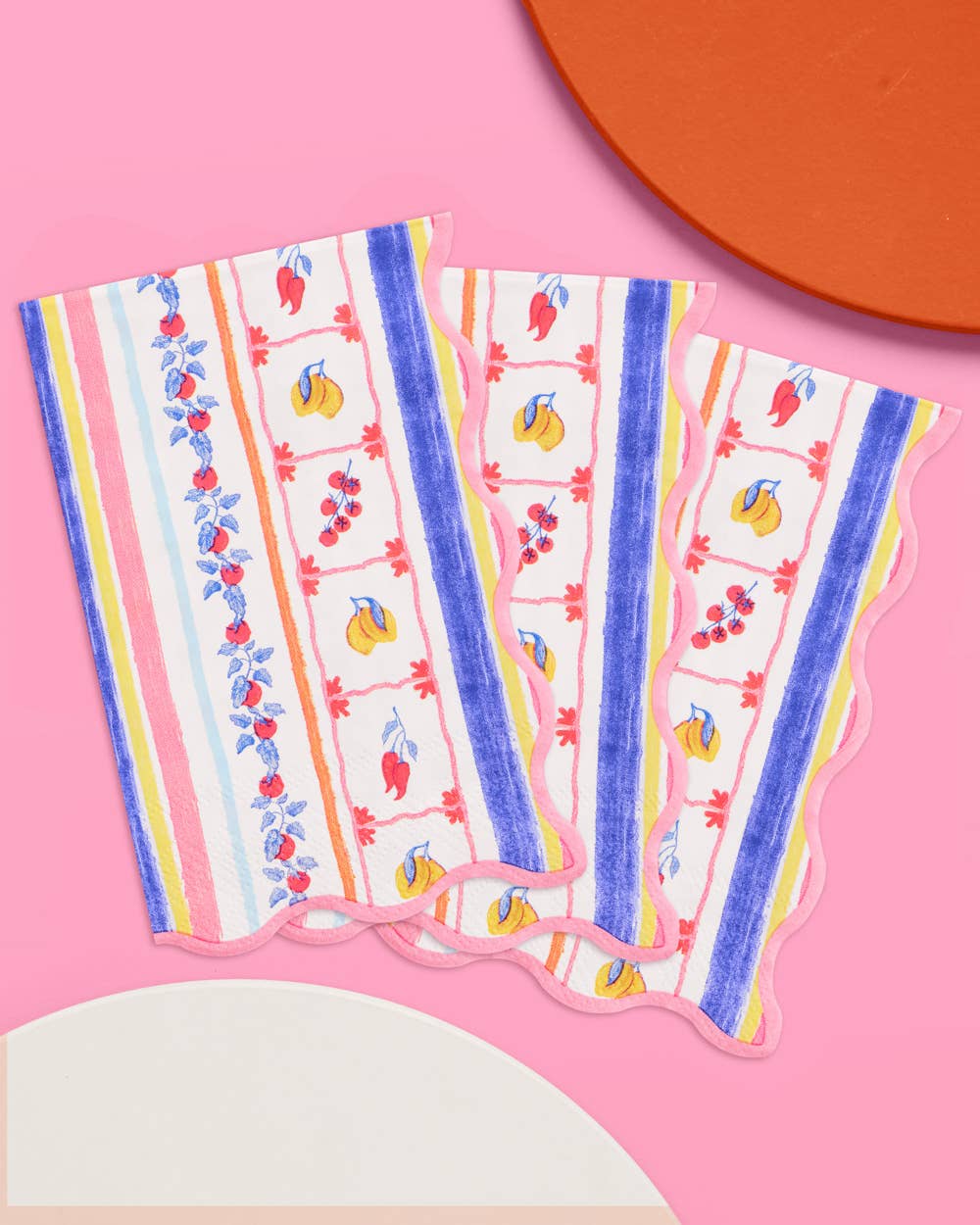 Italian Capri Napkins 25pc | Lemon Tomato Summer Bridal
