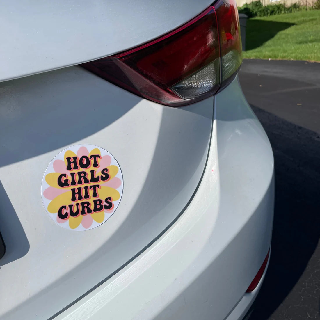 Hot Girls Hit Curbs Car Magnet