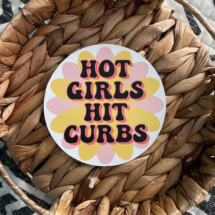 Hot Girls Hit Curbs Car Magnet